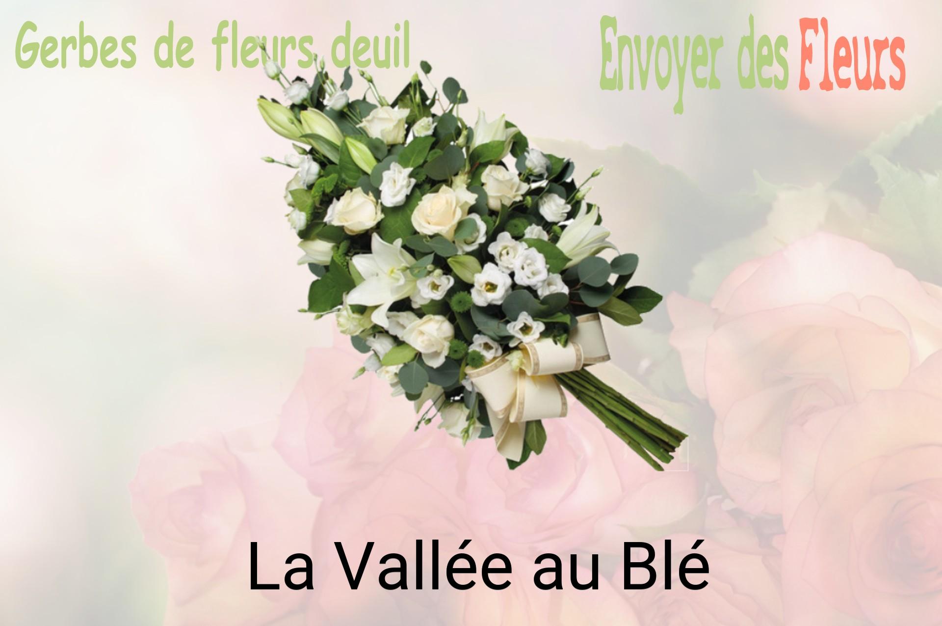 Gerbe de fleurs de deuil livrée à La Vallée-au-Blé